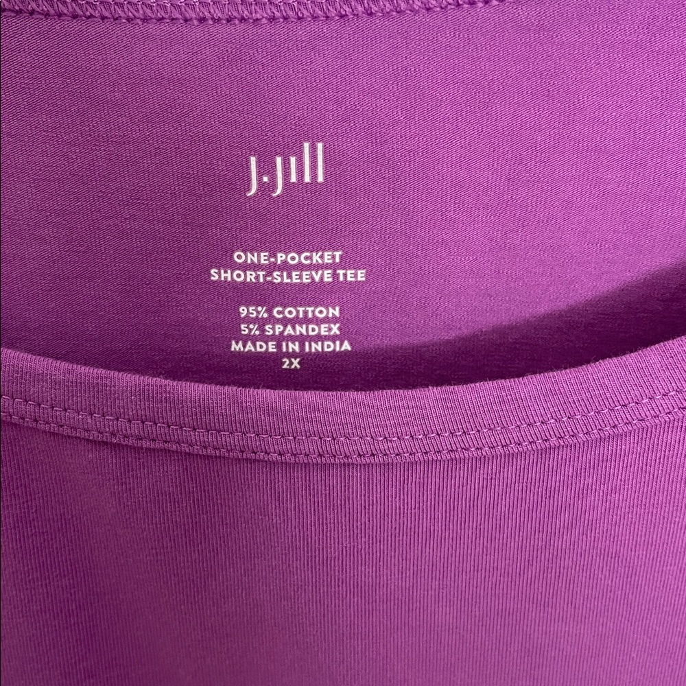 J. Jill one pocket short sleeve tee, size 2x - Picture 3 of 5